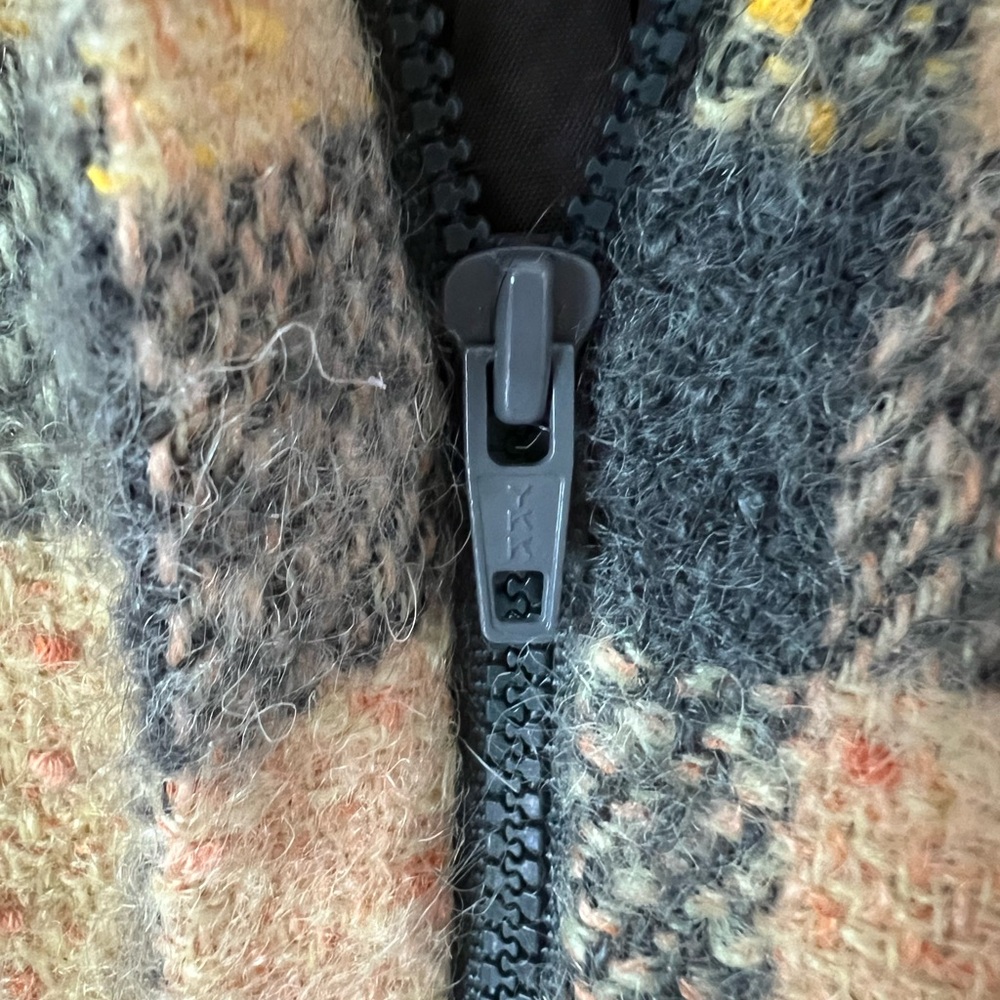 VTG 90s Carlisle crop wool mohair jacket 4 vintage MINT lined pockets roll cuffs - Picture 4 of 12